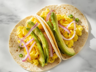Easy Egg and Avocado Breakfast Tacos
