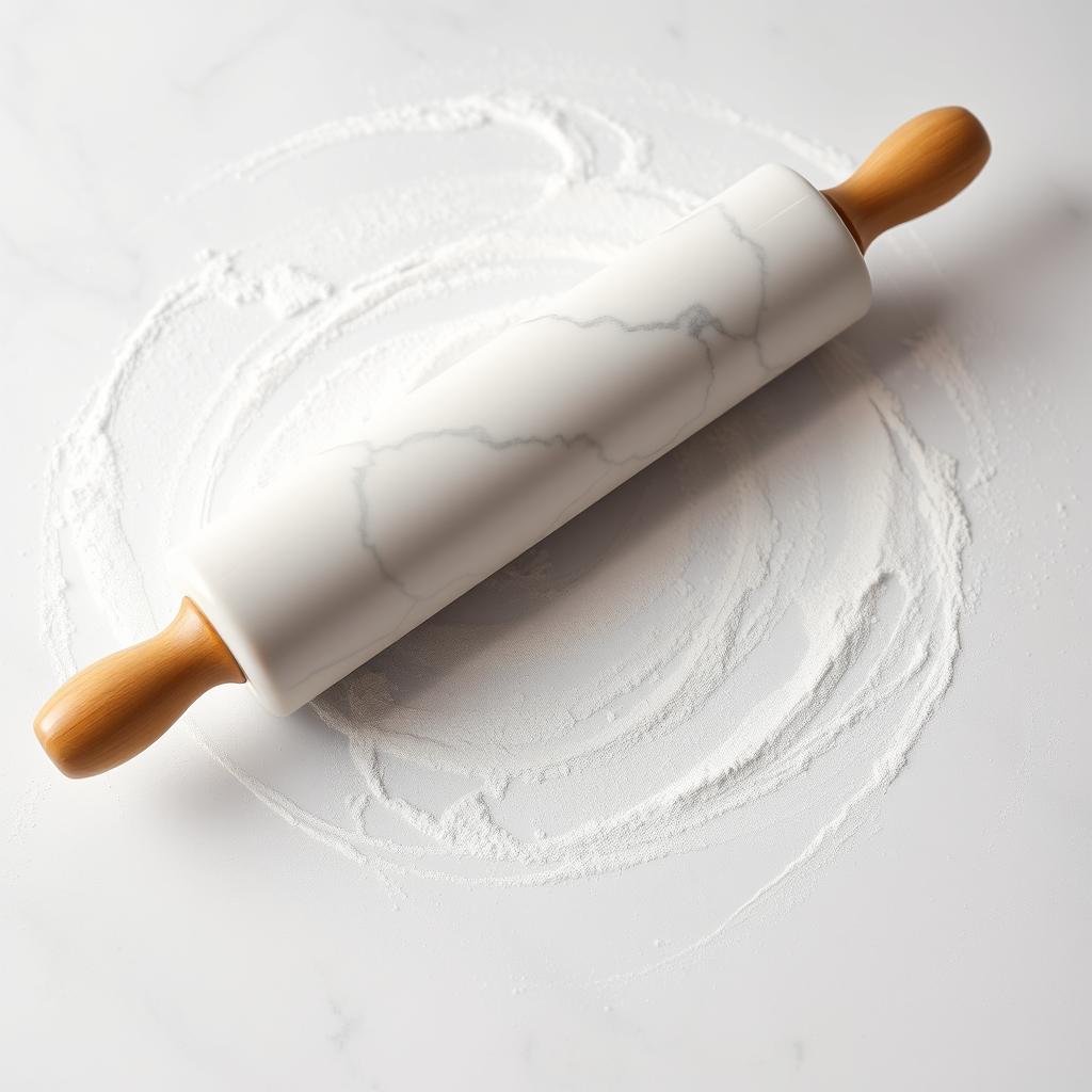 Marble rolling pin with wooden handles for pie crust Marble rolling pin with wooden handles for pie crust