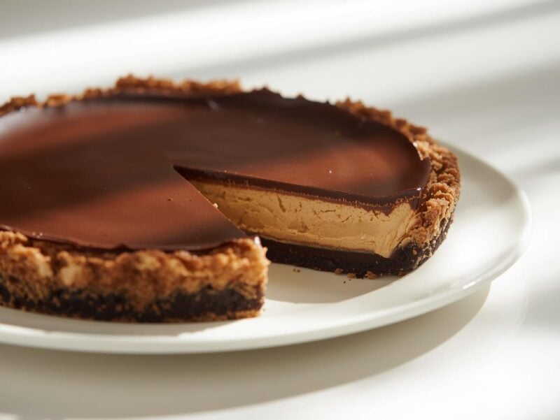 No-bake chocolate peanut butter pie