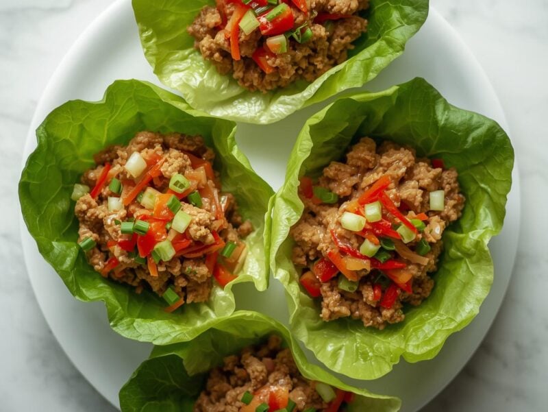 Thai-Inspired Chicken Lettuce Cups