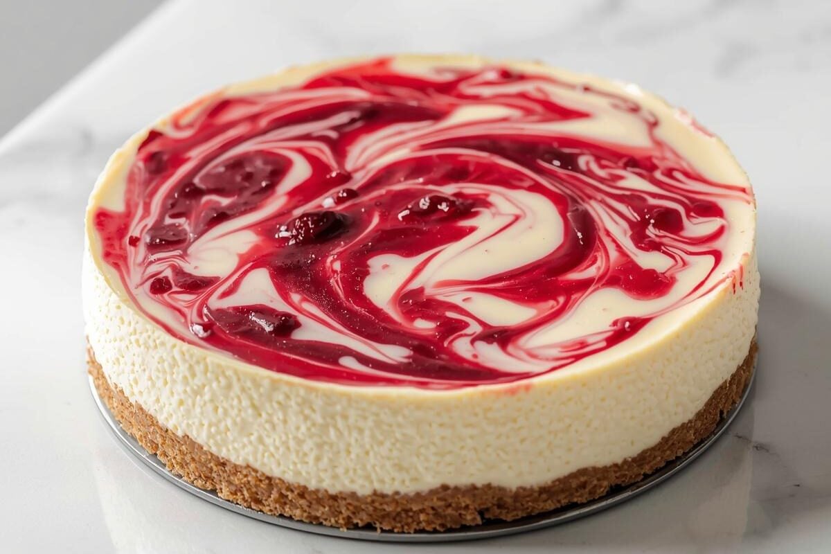 White Chocolate Raspberry Cheesecake