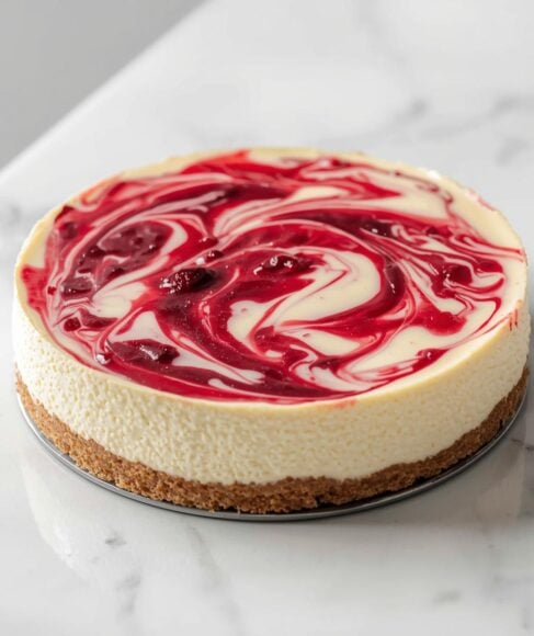 White Chocolate Raspberry Cheesecake