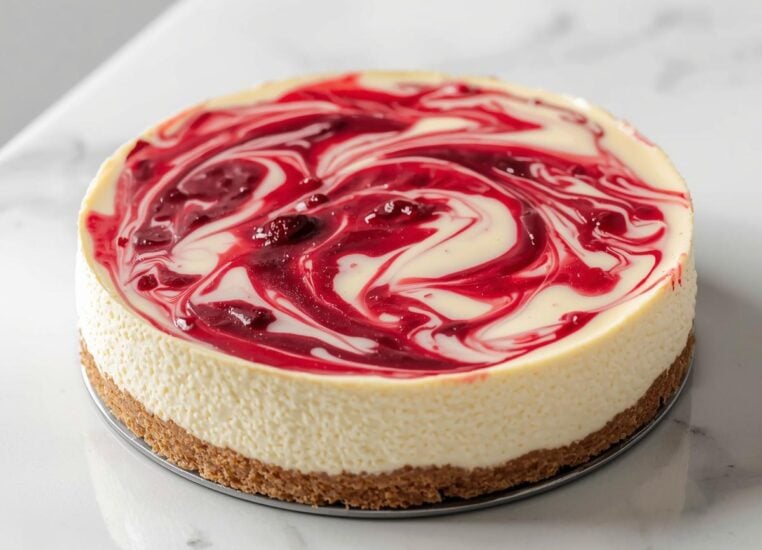 White Chocolate Raspberry Cheesecake
