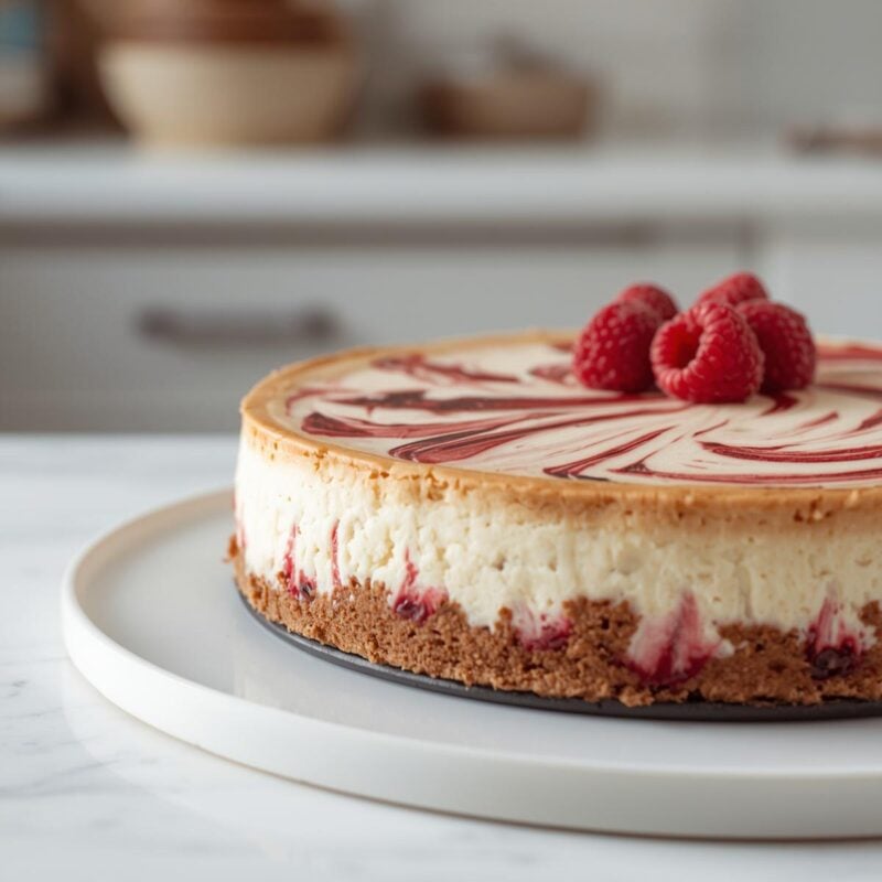 White Chocolate Raspberry Cheesecake 
