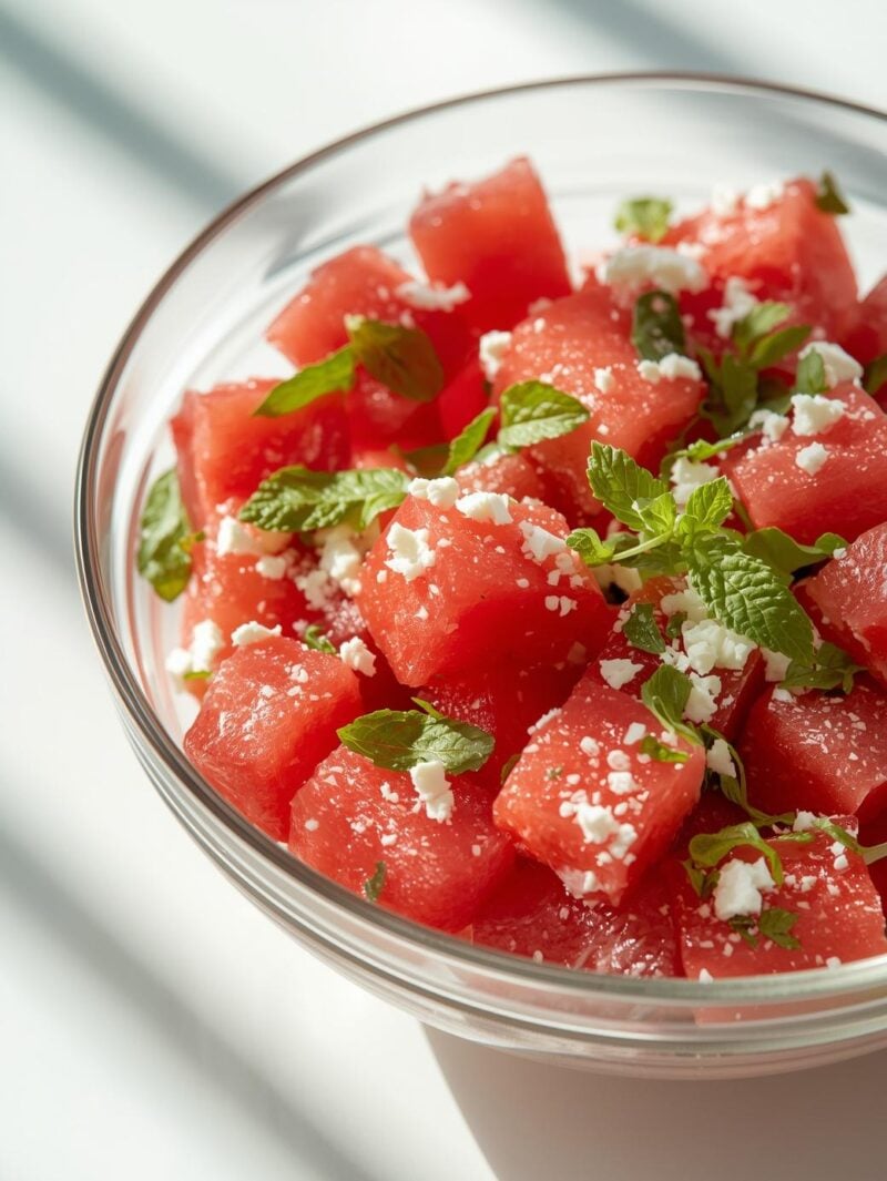 Watermelon Feta Mint Salad