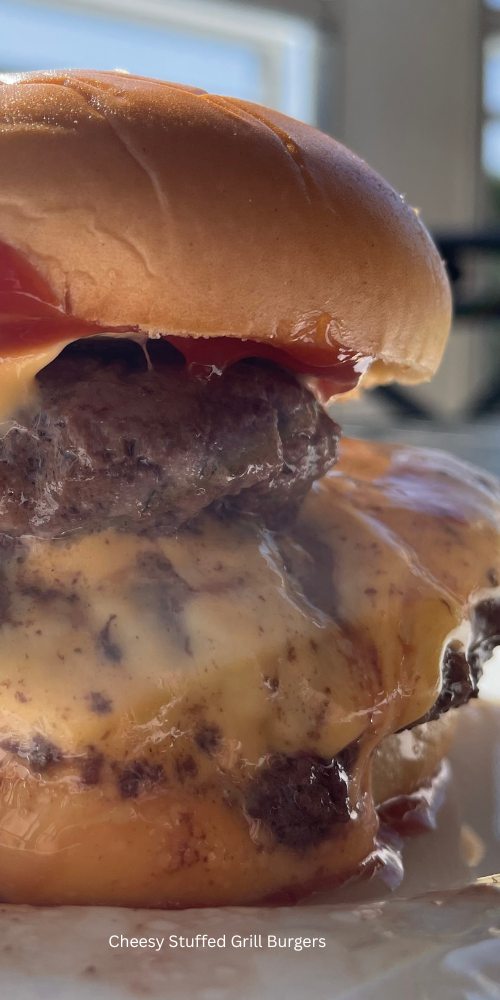 Cheesy Stuffed Grill Burgers