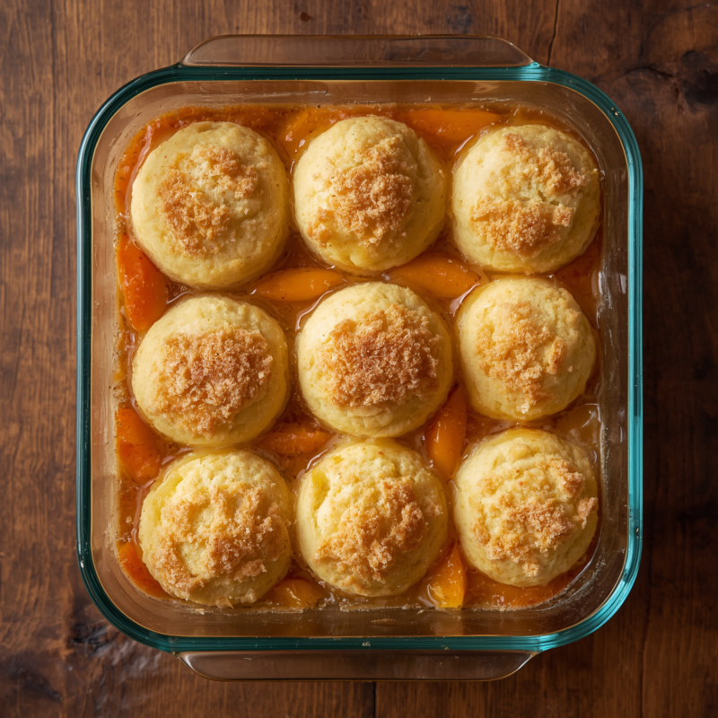 ¾ cup sugar, ¼ cup brown sugar, 2 tablespoons cornstarch, ½ teaspoon cinnamon, 2 tablespoons lemon juice, 1½ cups all-purpose flour, 2 teaspoons baking powder, ½ teaspoon salt, 6 tablespoons cold butter, ⅓ cup heavy cream, 1 egg.