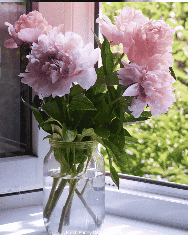 Fresh Peony Care in a Vase