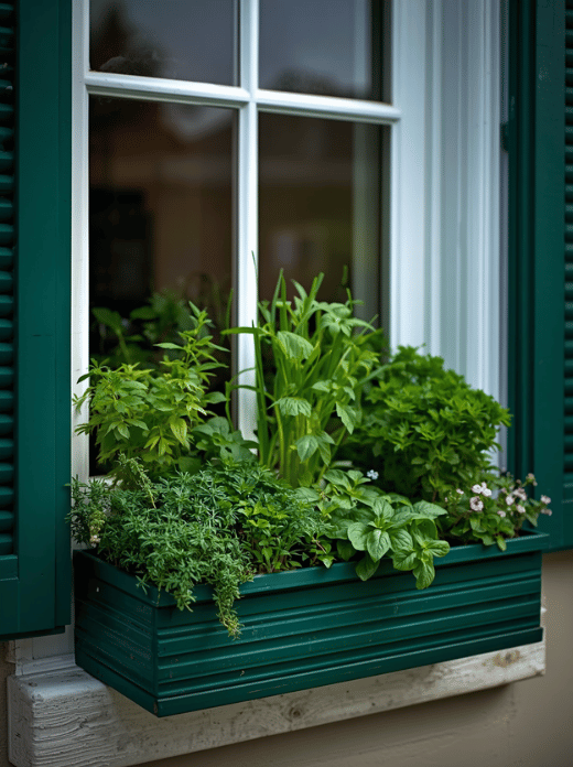 A Window Box Herb Garden
