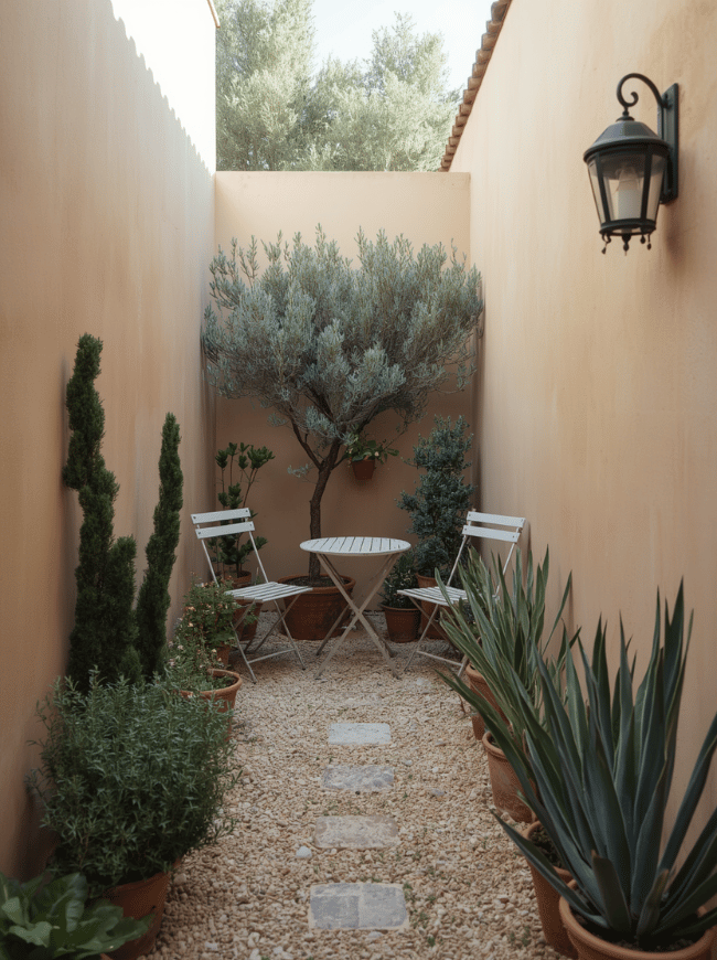 A Slim Mediterranean Garden