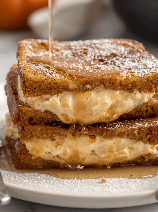 Pumpkin Cheesecake Stuffed French Toast