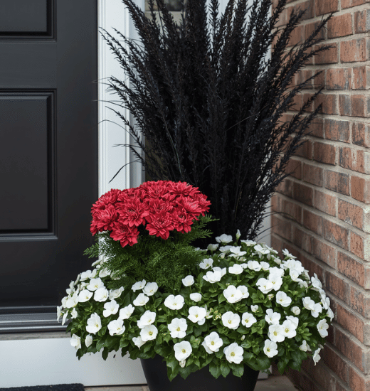 Fall Flower Container Combinations for a Porch