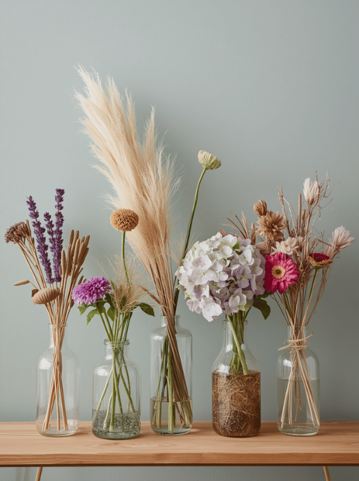 Small bud vase collection