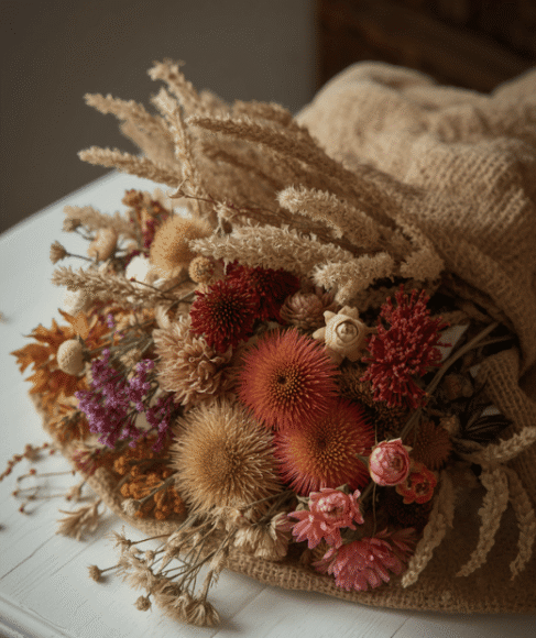 How to Make a Dried Flower Bouquet From Garden Flowers
