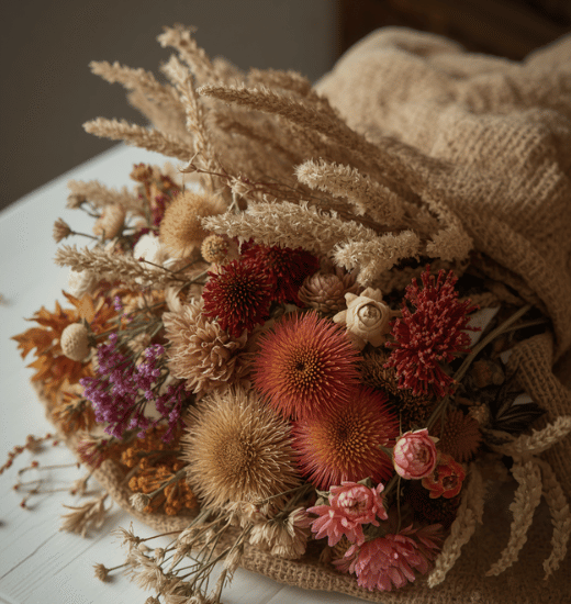 How to Make a Dried Flower Bouquet From Garden Flowers