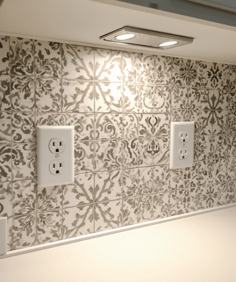 How to Install Peel-and-Stick Backsplash Around Outlets