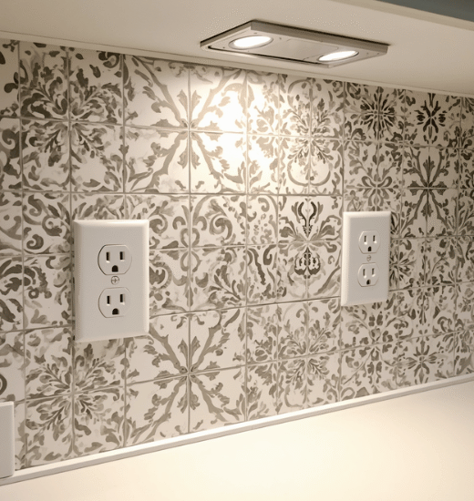 How to Install Peel-and-Stick Backsplash Around Outlets