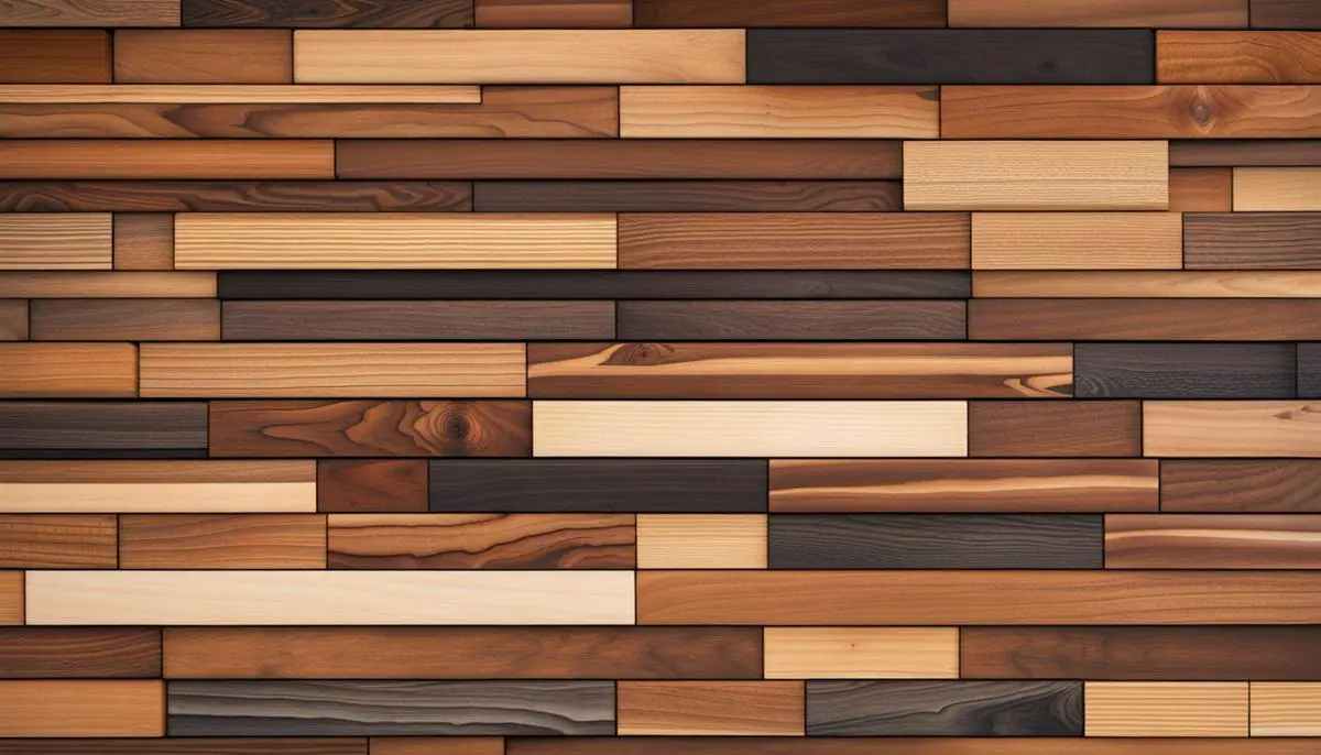Wood Wall Design: A beautiful accent wall made of varying types of wood, creating a warm and inviting atmosphere.